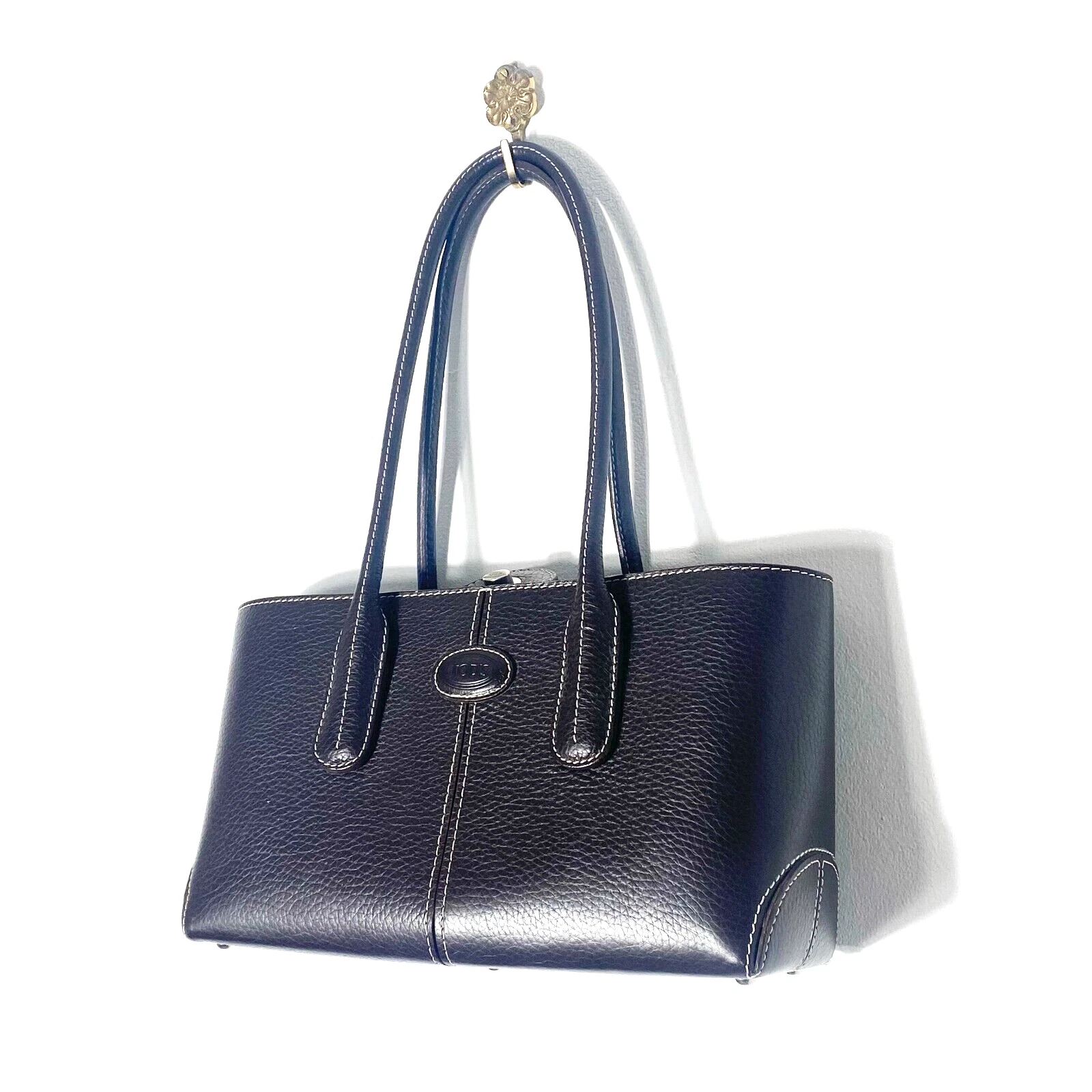 Tod’s Di Bag Dark Brown Pebbled Leather Shoulder Handbag Quiet Luxury Designer