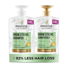 Pantene Grow Strong Shampoo and Conditioner Set, XL Hair Growth Shampoo For Dry