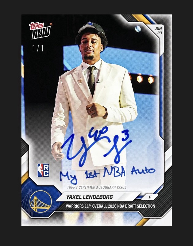 Yaxel Lendeborg - 2025-26 NBA Topps NOW®- Presale - 11th pick Chance At 1/1 Auto
