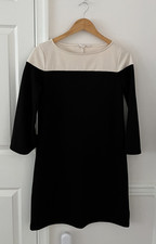 Womens Gap Dress Small Black Ivory Stretch Easy Care