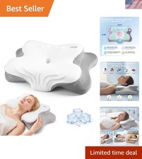 Cervical Neck Pillow for Pain Relief, Ergonomic Memory Foam Pillow for Neck S...