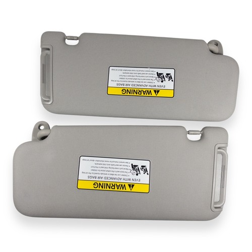 2010-2013 Kia Forte Driver & Passenger Side Sun Visor Pair Set Gray Vinyl - Picture 5 of 8