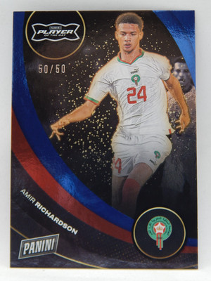 2026 Panini Player of the Day Soccer - Blue 50/50 #21 Morocco - AMIR RICHARDSON