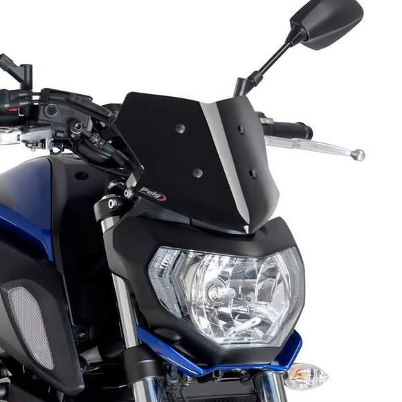 Puig Racing Screen Windshield Deflector Black Yamaha MT-07 2018 - 2020