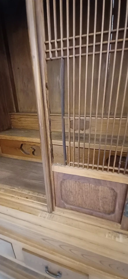 Antiguo cofre grande japonés del período Mizuya Tansu Meiji Foto 4 de 4