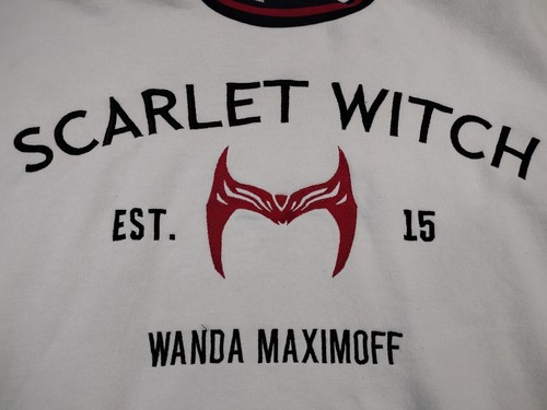 Marvel Scarlet Witch Panel Adult Medium Crewneck Sweatshirt, Embroidered - Picture 2 of 11
