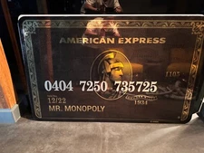 Van Apple Pop Art AMEX - Mr. Monopoly 4/7 • 175x110cm • Aluminium Epoxy Singn