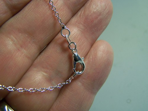 ZALES/KAY 18 DIAMOND OPEN HEART "MOM" STERING SILVER PENDANT AND CHAIN - Picture 7 of 8