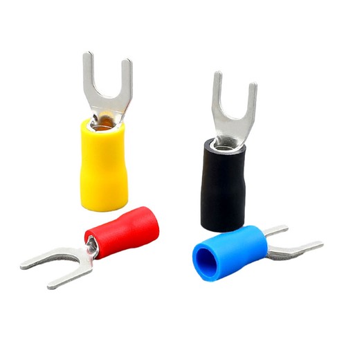 Fork Terminal Insulated Crimp Electrical Connector Terminal Red Blue YellowBlack - Picture 8 of 16
