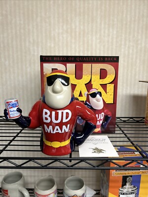 1993 Anheuser Busch Budweiser BUD MAN Stein - Excellent condition CS213