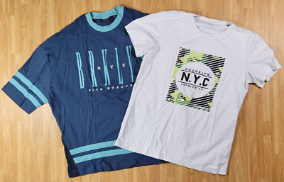 asos DESIGN Brooklyn T-Shirt Gr S Oversized + NYC Freizeitshirt New York Retro