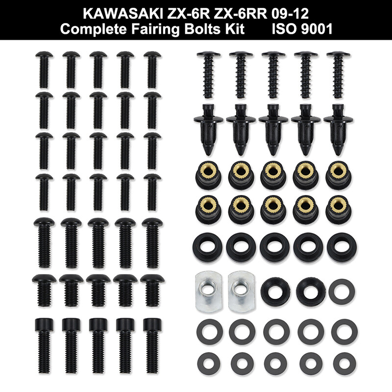 Fit For Kawasaki ZX-6R ZX-6RR 2009-2012 Complete Fairing Bolts Kit