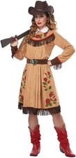 Cowgirl Annie Oakley Western Outlaw Fancy Dress Up Halloween Adult Costume