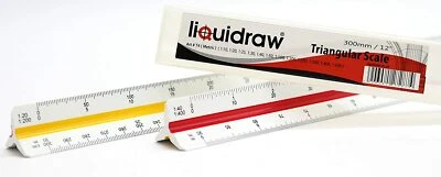 1 Liquidraw Metric Triangular Scale Ruler 30cm Architectural Engineer Architect