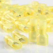 Male Yellow 12-10 Gauge Nylon Fully-Insulated Quick Disconnects Bag of 100