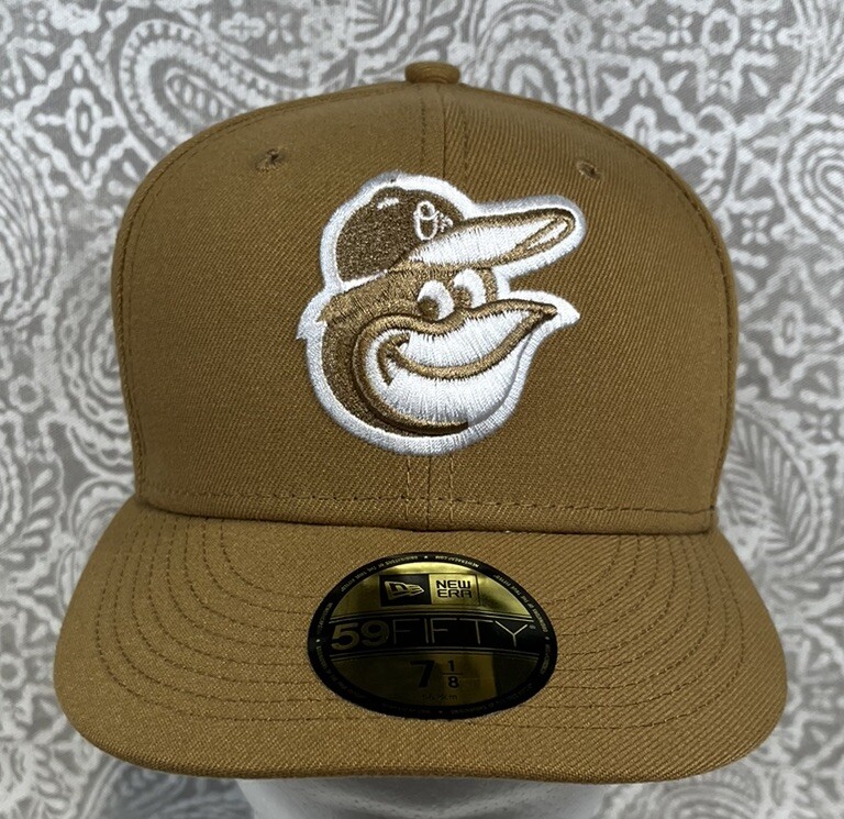 Baltimore Orioles New Era Wheat 59FIFTY Fitted Hat - Tan 7 1