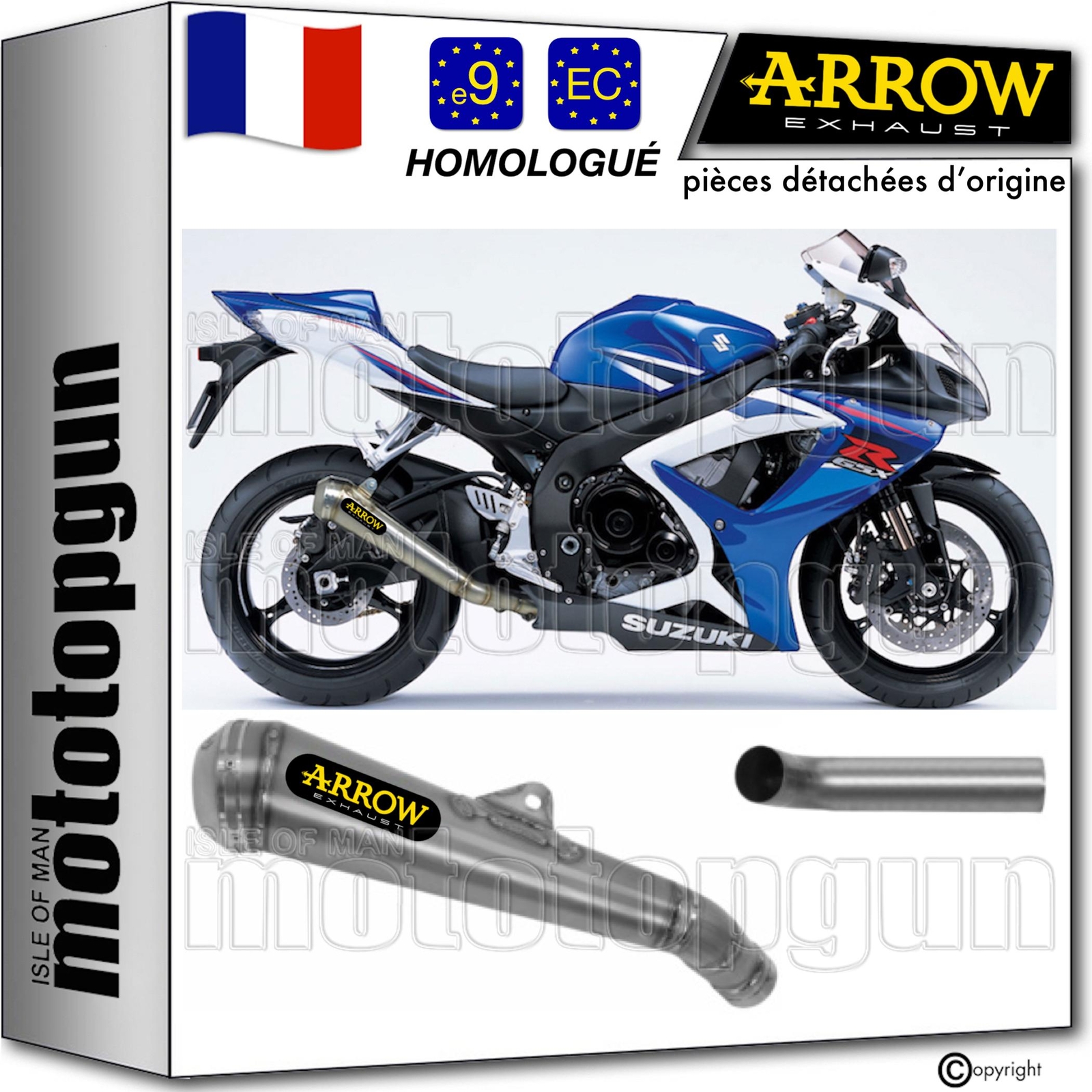 Pot d'échappement Arrow Pro-Race pour Suzuki GSX-R 750