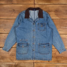 Vintage Baccini Denim Jacket L Oversized Stonewash Overshirt Jean Womens Blue