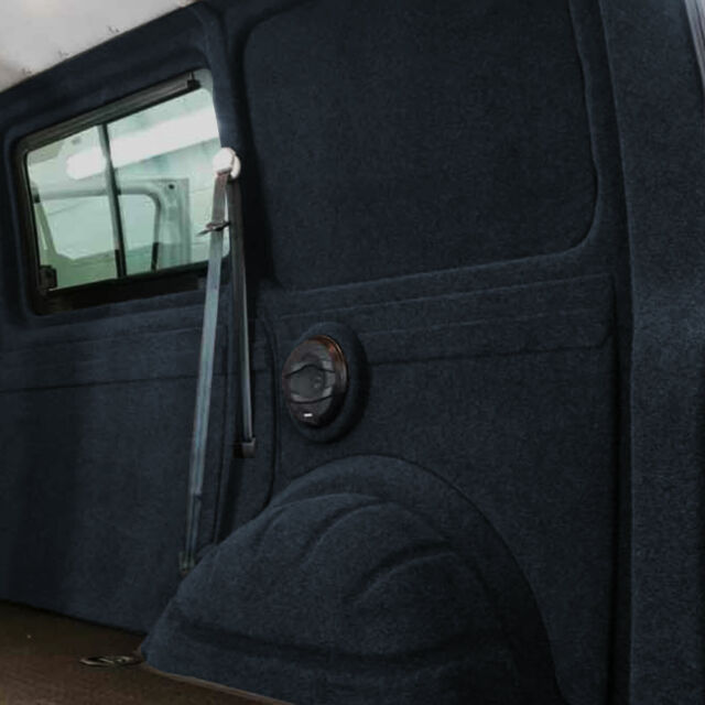 Innenverkleidung Ausbau Filz Vlies schwarz 2x2m passend für Campingbus T4 T5 T6