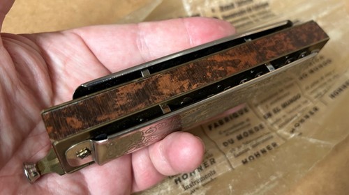 La Super Chromonica M.Hohner con scatola originale, Germania anni 20 con foglio pubblicitario - Foto 7 di 13