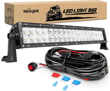 ZH017 22Inch 120W Spot Flood Combo Bar Led off Road Lights with 16AWG Wiring Har