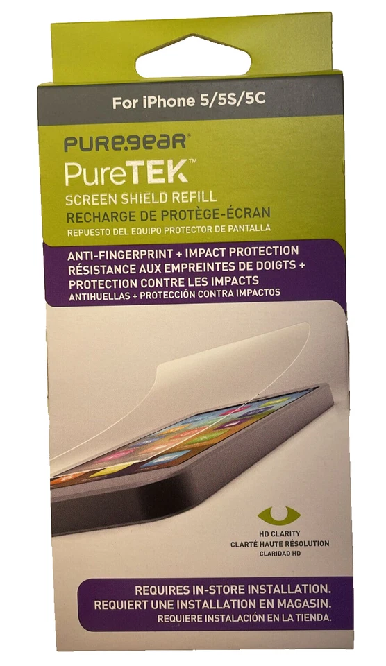 PureGear экран против отпечатков пальцев для iPhone 5/5C/5S - прозрачный - Изображение 2 из 4