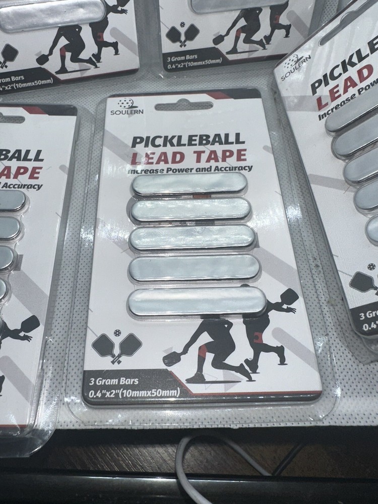 Solemn Sports 5-Pack 3g Pickleball Lead Tape for Grip & Power