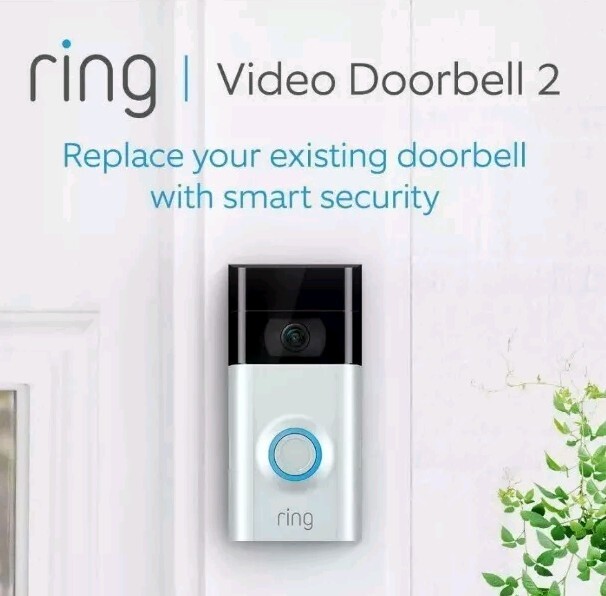 Ring Video Doorbell 2 HD Video Wi-Fi Two-Way Talk Motion Detection UK