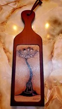 Decorative Wall Hanging Wood Cheeseboard- Paris Street Light Art 16x5x1