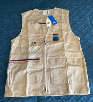 adidas Khaki Tan Adiplore Gilet Adplr Vest Men's Size: Small NWT