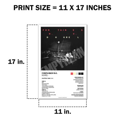 Fontaines D.C. Dogrel 2019 Vinyl Record LP Album Concept Wall Art