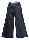 Alberta Ferretti Runway Beaded Raw Silk Flared Trousers Black NWT Italy — photo 6
