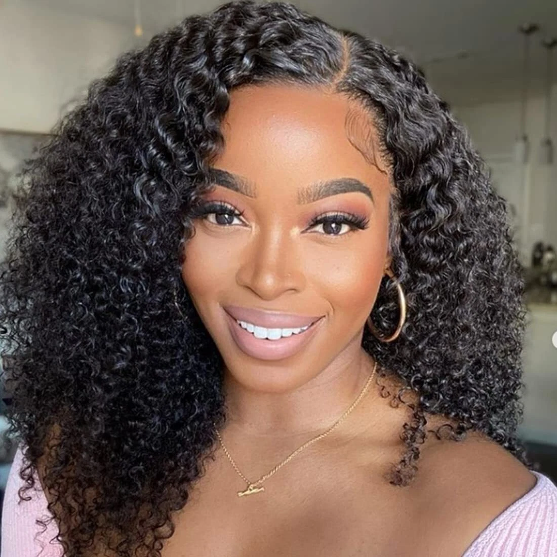 Lace frontal afro top