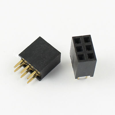 100Pcs 2.54mm 2x3 Pin 6 Pin Female Double Row Straight Header Strip PH: 8.5mm