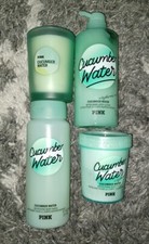 VS pink 4 pc cucumber water beauty set- New wash, scrub, candle lotion