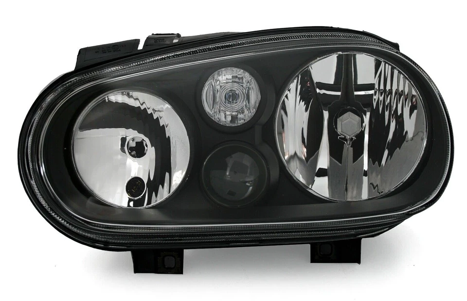 Für VW Golf 4 IV 97-03 Scheinwerfer Schwarz LINKS RECHTS mit Nebelscheinwerfer - Bild 2 von 4