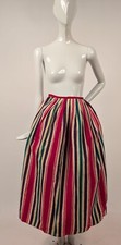 ANTIQUE ETHNIC STRIPED FLANNEL SKIRT 