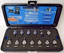 Armstrong 13pc 3/8" Dr Fractional / Metric Hex Bit Socket Set 16-290 5MH40 USA
