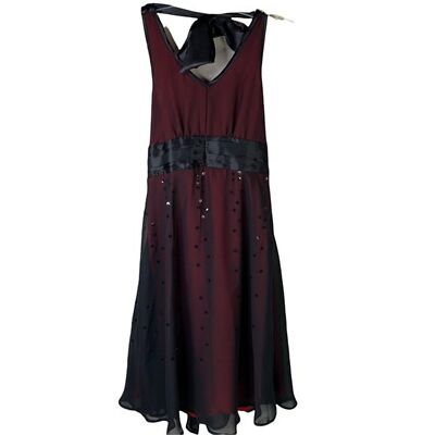 Limited Youth Red Holiday Party Dress with Organza & Sequins | eBay