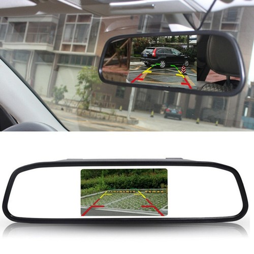 4.3" Backup Camera Mirror Car Rear View Reverse Night Vision Parking System Kit - Picture 4 of 12
