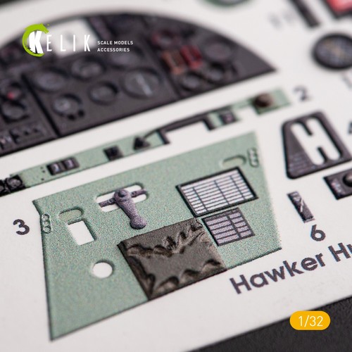 KeliK K32012 Scale 1:32 Hawker Hurricane Mk.IIB Interior 3D Decal for Revell kit - Picture 3 of 12