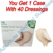 *40-Dressings* Molnlycke Mepilex Border Sacrum 8.7" x 9.8" Sterile 282455