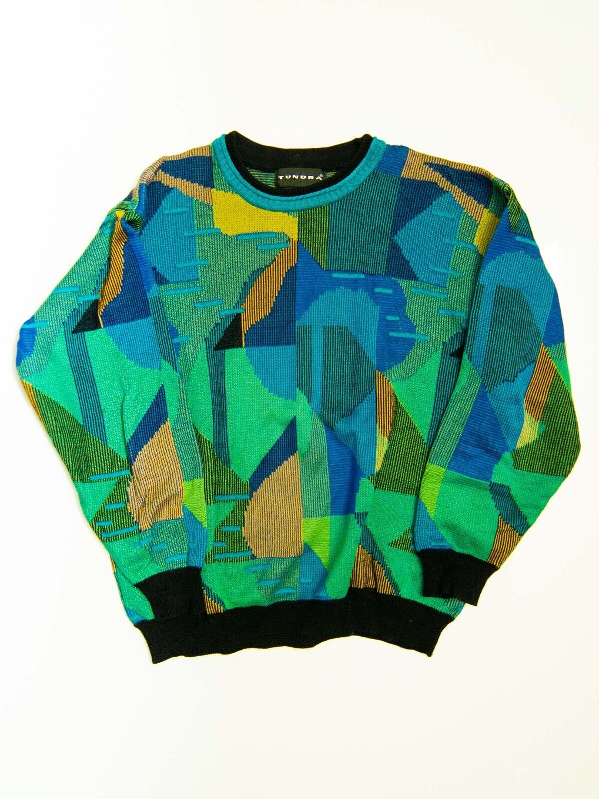 Tundra Colorful Cotton Sweater Coogi Style Size W… - image 1