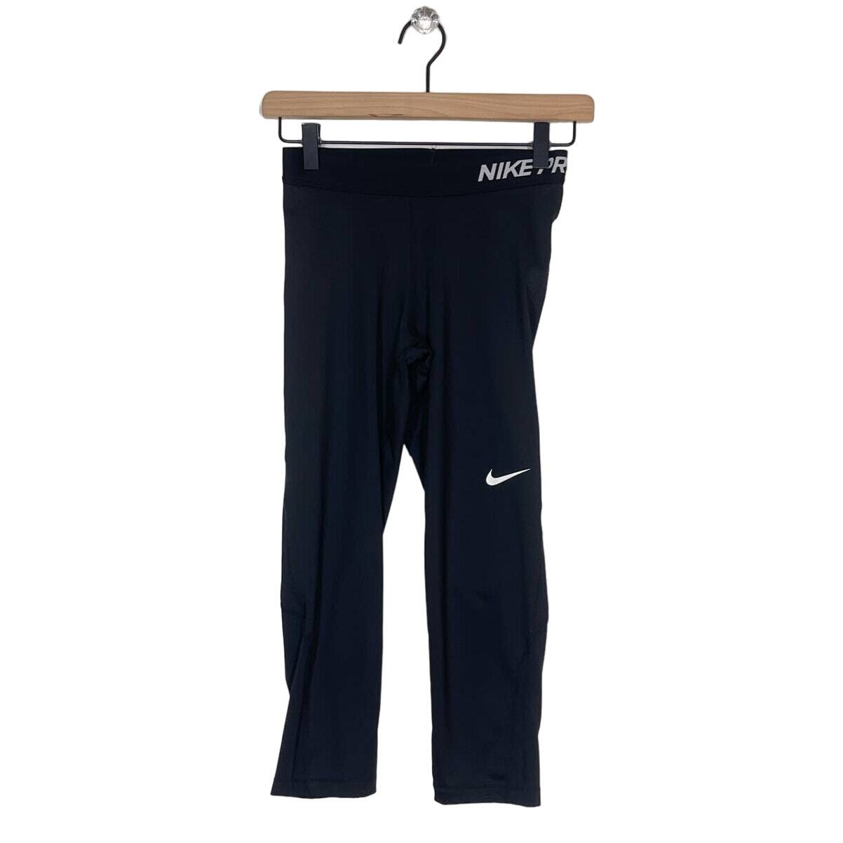 Nike Pro Black Crop Leggings Womens Size Small Workout Activewear Capri