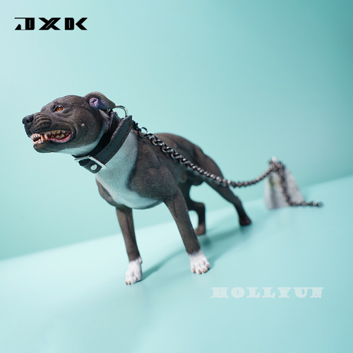 JXK American Pit Bull Terrier Hund Modell 1/6 Tier Figur Haustier Statue Deko - Bild 3 von 20