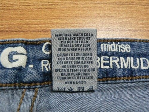 *S.O.N.G. CURVY MID RISE POLL CUFF BERMUDA SHORT JUNIOR TAILLE 7 (29x5) - STRETCH - Photo 10/11