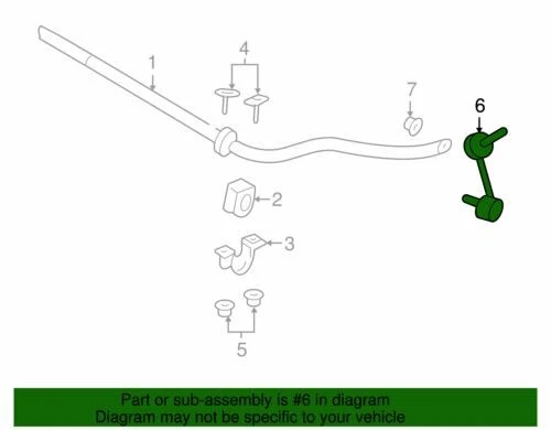 OEM NUEVO GENUINO 2003-2011 Ford Crown Victoria Eslabón Estabilizador Izquierdo 6W1Z-5K484-AA Foto 2 de 2