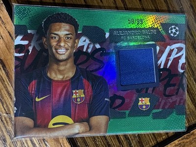 2026 Topps UEFA Club Competitions Alejandro Balde Superstar Relics Green Foil/99