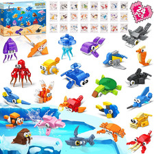 24 Packs Party Favors for Kids, 637 PCS 24In1 Marine Animals Small Fish Toys Min