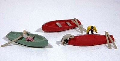 JL Row Boats & Oars Detail Set - Model Railroad Building Accessory - HO